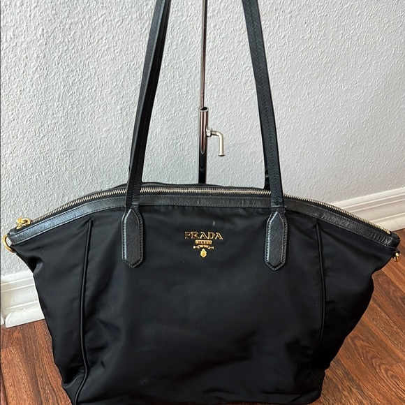 Prada Handbags - 1715 Prada Black Nylon Tote Bag
